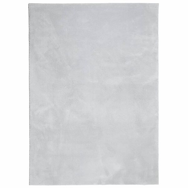 vidaXL Alfombra de pelo corto suave lavable HUARTE gris 140x200 cm