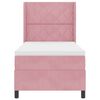 vidaXL Cama tipo Box Spring con colch&oacute;n Rosa 100 x 200 cm Terciopelo
