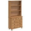 vidaXL Hutch ASKIM Cera de Miel 91 x 40 x 184 cm Madera de pino macizo