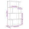 vidaXL Librer&iacute;a biombo de 4 niveles, blanca, 70 x 24 x 129 cm, madera de ingenier&iacute;a