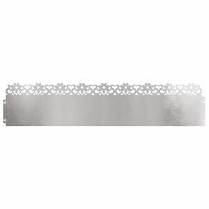 vidaXL Borduras para c&eacute;sped 10 pcs Plateado 103 x 0,05 x 22 cm