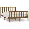 vidaXL Estructura de cama doble madera maciza marr&oacute;n miel 135x190 cm
