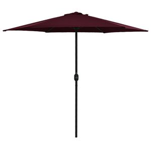 vidaXL Sombrilla de jard&iacute;n con palo de aluminio burdeos 270x246 cm