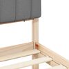 vidaXL Estructura de Cama con Cabecera Tapizada Gris Claro 80 x 200 cm