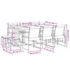 vidaXL Juego de comedor de jard&iacute;n 11 piezas textileno negro