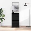 vidaXL Cajonera con caj&oacute;n Negro 40 x 41 x 76 cm Madera de ingenier&iacute;a