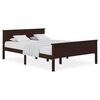 vidaXL Estructura cama sin colchón madera pino marrón oscuro 160x200cm