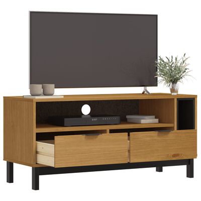 vidaXL Mueble para TV FLAM madera maciza de pino 110x40x50 cm