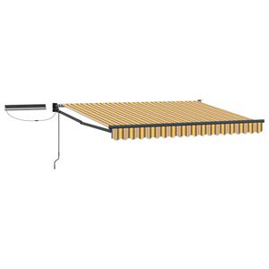 vidaXL Toldo Retr&aacute;ctil El&eacute;ctrico Amarillo, Gris, Antracita 3 x 2,5 m