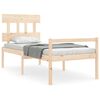 vidaXL Cama para personas mayores con cabecero madera maciza