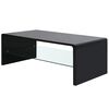 vidaXL Mesa de centro negro brillante