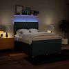 vidaXL Cama box spring con colch&oacute;n tela azul 140x200 cm