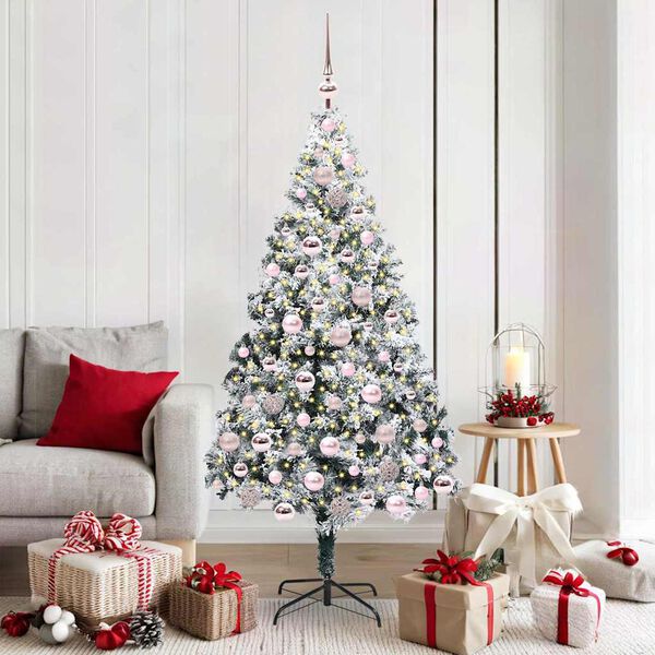 vidaXL Árbol de Navidad artificial Verde 180 cm PVC y Acero y Plástico