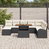 vidaXL Conjunto de sof&aacute; de jard&iacute;n 9 pcs Negro Polirat&aacute;n