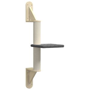 vidaXL &Aacute;rbol rascador para gatos de pared gris oscuro 85,5 cm