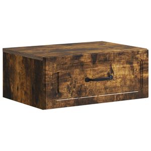 vidaXL Mesita de Noche de Pared Roble Ahumado 49 x 34,5 x 20 cm