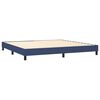vidaXL Cama box spring con colch&oacute;n tela azul 200x200 cm