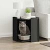 vidaXL Mueble arenero para gatos madera ingenier&iacute;a negro 42x42x51 cm