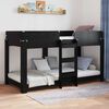 vidaXL Cama Litera para Ni&ntilde;os con colch&oacute;n Roble Negro 90 x 200 cm