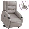 vidaXL Sill&oacute;n reclinable elevable de tela gris nube