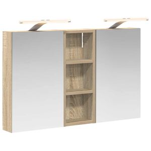 vidaXL Juego de Muebles de Ba&ntilde;o con estante 3 pcs 80 x 10,5 x 50 cm