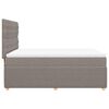 vidaXL Cama box spring con colch&oacute;n tela gris taupe 140x190 cm