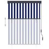vidaXL Estor enrollable de exterior azul y blanco 120x250 cm