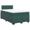 vidaXL Cama box spring con colch&oacute;n terciopelo verde oscuro 120x190 cm