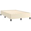 vidaXL Estructura de cama sin colch&oacute;n cuero sint&eacute;tico crema 120x190 cm