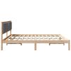 vidaXL Estructura de cama con cabecera Gris oscuro 200 x 200 cm