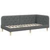 vidaXL Estructura de cama en esquina Gris oscuro 90 x 200 cm tela