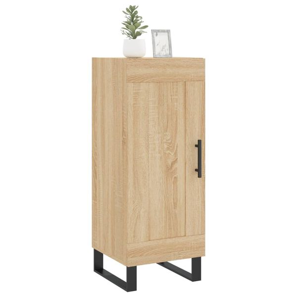 vidaXL Aparador madera contrachapada color roble Sonoma 34,5x34x90 cm