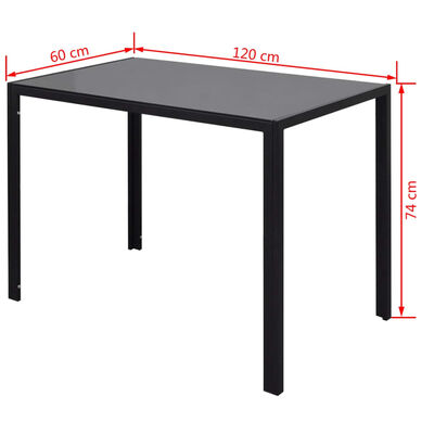 vidaXL Conjunto de mesa de comedor 7 piezas blanco y negro