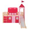 vidaXL Cama alta para ni&ntilde;os tobog&aacute;n y escalera madera pino 208x230 cm