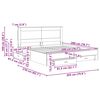 vidaXL Estructura de cama con caj&oacute;n con cabecera Madera contrachapada