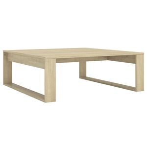 vidaXL Mesa de centro madera contrachapada roble Sonoma 100x100x35 cm
