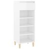 vidaXL Zapatero madera contrachapada blanco brillo 40x36x105 cm