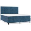 vidaXL Cama box spring con colch&oacute;n terciopelo azul oscuro 180x200 cm