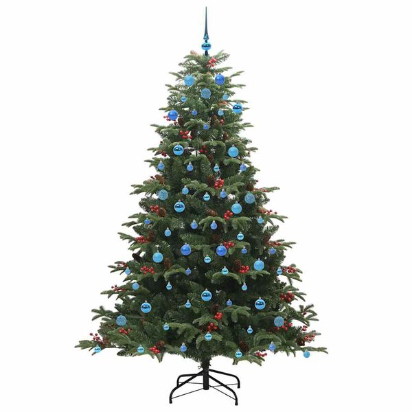 vidaXL &Aacute;rbol de Navidad artificial Verde 210 cm PVC, Metal y Pl&aacute;stico
