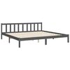 vidaXL Estructura de cama con cabecero madera maciza gris 200x200 cm