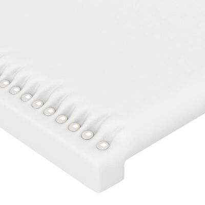 vidaXL Cabeceros 2 unidades de cuero sintético blanco 100x5x78/88 cm