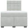vidaXL Cama box spring con colch&oacute;n terciopelo gris claro 120x200 cm