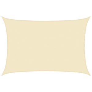 vidaXL Toldo de vela crema HDPE 160 g/m&sup2; 5x7 m