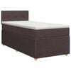 vidaXL Cama box spring con colch&oacute;n Marr&oacute;n Oscuro 80 x 200 cm Tela