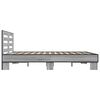 vidaXL Estructura cama madera ingenier&iacute;a metal gris Sonoma 150x200 cm