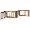 vidaXL Puerta para perros plegable con soportes 4 pcs 401 cm