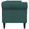 vidaXL Sofá Chesterfield de 3 plazas tela verde oscuro