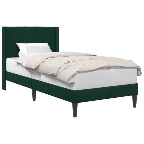 vidaXL Estructura de cama Verde oscuro 80 x 200 cm Terciopelo