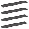 vidaXL Estante flotante 4 uds. Negro 100 x 18 x 2,5 cm Acero