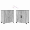 vidaXL Juego de muebles de ba&ntilde;o Montaje en la pared 2 pcs Gris Sonoma
